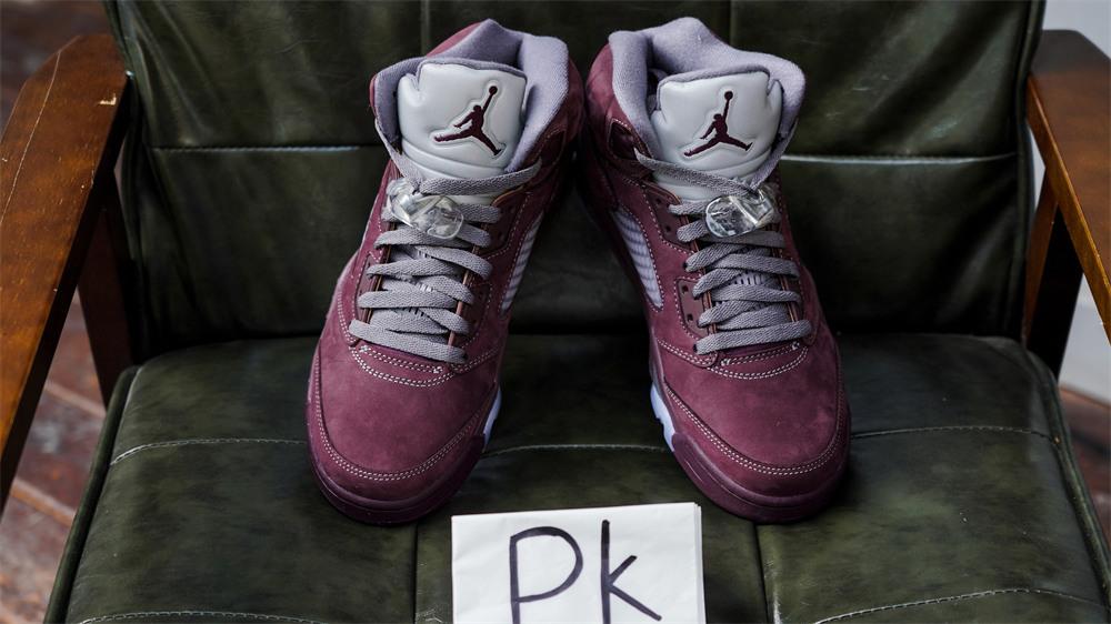 PK GOD Jordan 5 Retro Burgundy 2023 RETAIL MATERIALS READY TO SHIP